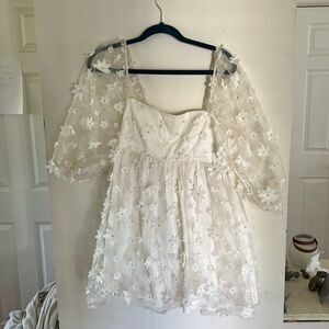 White sparkly dress